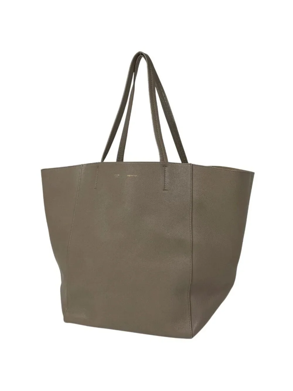 Celine Cabas Phantom Tote Leather Gray